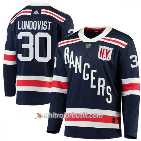 Män Ishockey New York Rangers Tröja Henrik Lundqvist 30 2018 Winter Classic Adidas Marinblå Authentic
